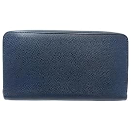 Louis Vuitton-Louis Vuitton Taiga Leather Zippy Organizer Wallet M30515-Blue