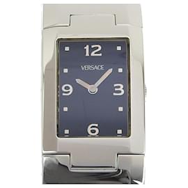 Versace-Versace Stainless Steel Quartz Watch Silver-Black