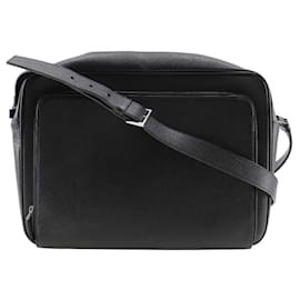 Prada-Prada Saffiano Messenger Bag Black-Black
