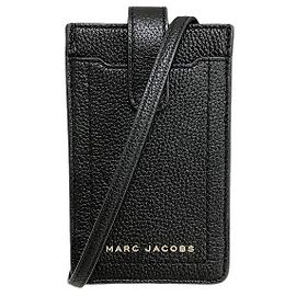 Marc Jacobs Leather Shoulder Bag Phone Pouch Black