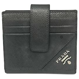 Prada-Prada Saffiano Leather Card Case-Black