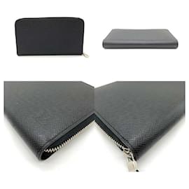 Louis Vuitton-Louis Vuitton Taiga Leather Zippy Organizer Wallet-Black
