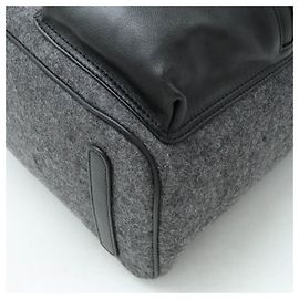 MCM Stadtrucksack Wool Leather Backpack Grey