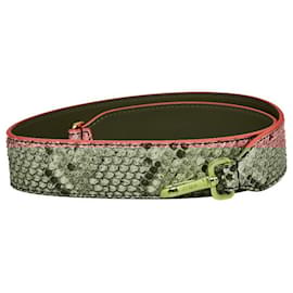 Fendi-Fendi Python Leather Shoulder Strap-Red