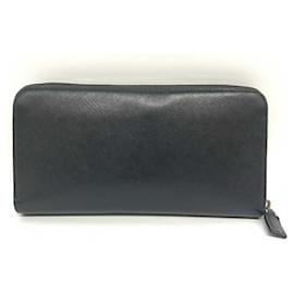 Prada-Prada Saffiano Leather Zip Wallet Black-Black