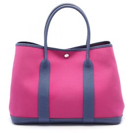 Hermès Hermes Garden Party PM Tote Bag Pink/Navy Pink