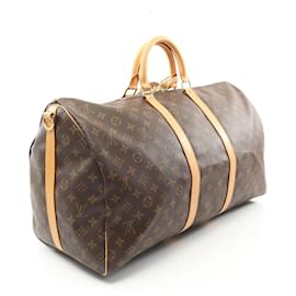 Louis Vuitton-Louis Vuitton Monogram Keepall Bandouliere 55 Bag-Brown