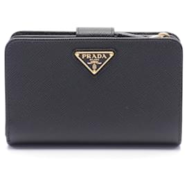 Prada-Prada Saffiano Leather Bifold Wallet 1ML225-Black