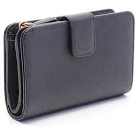Prada-Prada Saffiano Leather Bifold Wallet 1ML225-Black