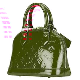 Louis Vuitton-Louis Vuitton Alma BB Patent Leather Handbag-Red