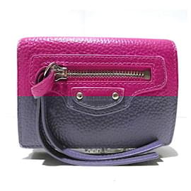 Balenciaga-Balenciaga Neo Classic Mini Wallet-Pink