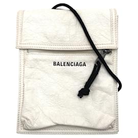Balenciaga-Balenciaga Leather Shoulder Bag 532298-White