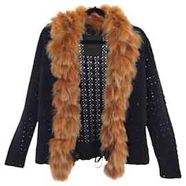 Fendi-Fendi Cashmere Cardigan with Fur-Other