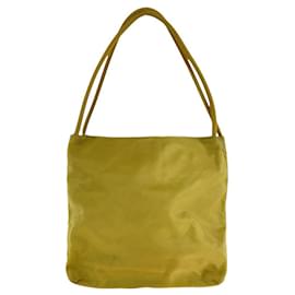 Prada-Prada Nylon Tessuto Triangle Logo Tote Bag-Yellow
