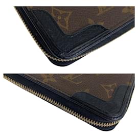 Louis Vuitton-Louis Vuitton Zippy Wallet Retiro Brown Black-Brown
