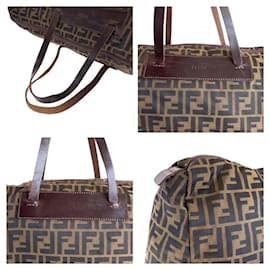 Fendi-Fendi Zucca Canvas Tote Bag-Brown