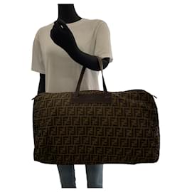 Fendi-Fendi Zucca Canvas Tote Bag-Brown