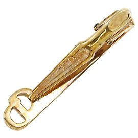 Spilla per cravatta vintage placcata in oro Dior D'oro
