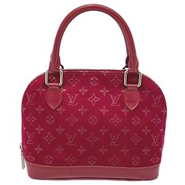Louis Vuitton Satin Leather Little Alma Handbag M92350 Red