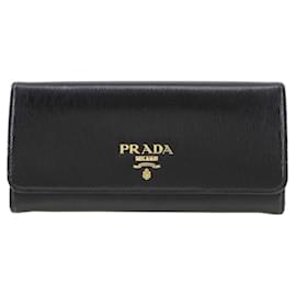 Prada-Prada Saffiano Long Wallet 1MH132-Black