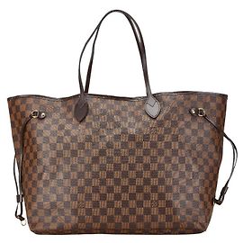 Bolsa Tote Louis Vuitton Damier Neverfull GM Marrom