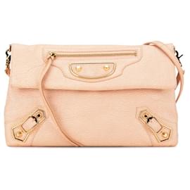 Balenciaga-Balenciaga Leather Clutch Bag-Pink