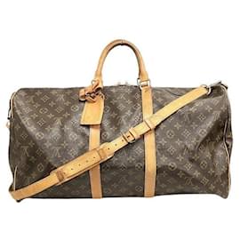 Louis Vuitton-Louis Vuitton Monogram Keepall Bandouliere 55 Bag-Brown