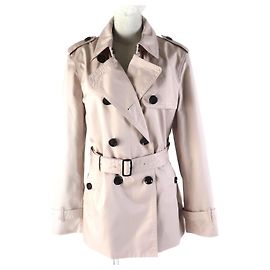 Abrigo trench con cinturón para mujer Coach F34022 Rosa