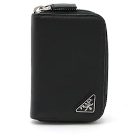 Prada-Prada Saffiano Leather Coin Case 2MM358-Black