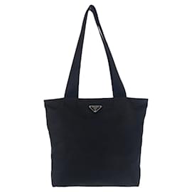 Prada-Prada Nylon Tessuto Logo Tote Bag-Black
