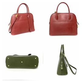 Hermès-Hermes Bolide 31 Handbag Bordeaux Gold Hardware-Brown