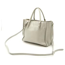 Balenciaga-Balenciaga Mini Paper Leather Handbag 2WAY-Grey