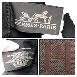 Hermès-Hermes Cotton Globetrotter MM Pouch-Brown