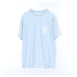 T-shirt in cotone con logo TB di Burberry 8032843 Blu
