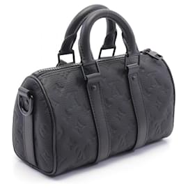 Louis Vuitton-Louis Vuitton Keepall Bandouliere 25 Noir Handbag-Black