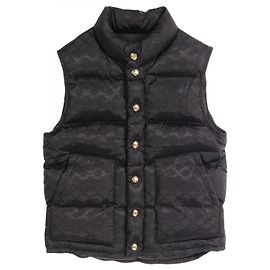 Céline Celine gesteppte Nylonjacke mit Monogramm Schwarz