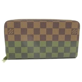 Louis Vuitton-Louis Vuitton Zippy Wallet Damier Brown N41661-Brown