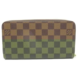 Louis Vuitton-Louis Vuitton Zippy Wallet Damier Brown N41661-Brown
