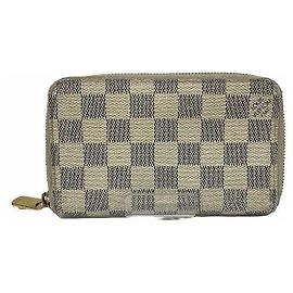 Louis Vuitton Damier Azur Zippy Compact Wallet White