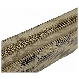 Louis Vuitton-Louis Vuitton Damier Azur Zippy Compact Wallet-White