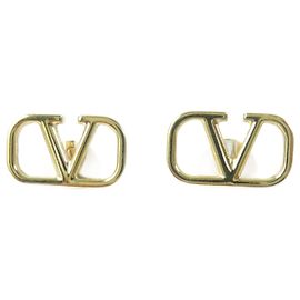 Orecchini Valentino V Logo Signature Pierce D'oro