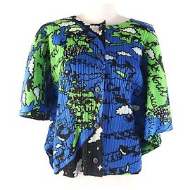 Autre Marque Cardigan design carte du monde PLEATS PLEASE Multicolore