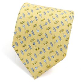 Salvatore Ferragamo Corbata de seda con bordado de logo Ferragamo Otro