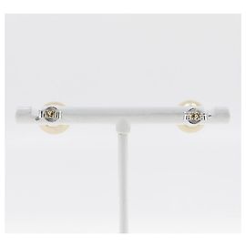 Pendientes de metal perla Dior Plata