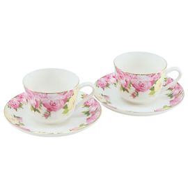 Givenchy Porcelain Flower Motif Cup & Saucer White