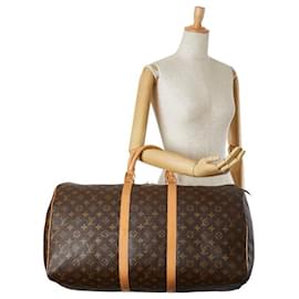 Louis Vuitton-Louis Vuitton Monogram Keepall 55 Boston Bag-Brown