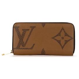 Louis Vuitton-Louis Vuitton Monogram Giant Zippy Wallet Brown-Brown