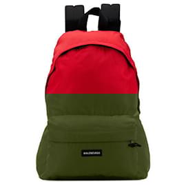 Balenciaga-Balenciaga Explorer Nylon Canvas Backpack Red-Red