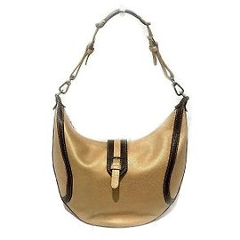 Longchamp Leather Shoulder Bag Beige