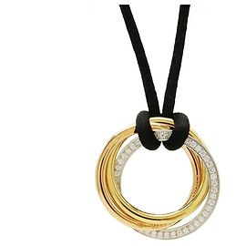 Cartier Trinity Necklace Choker Gold Diamond Golden